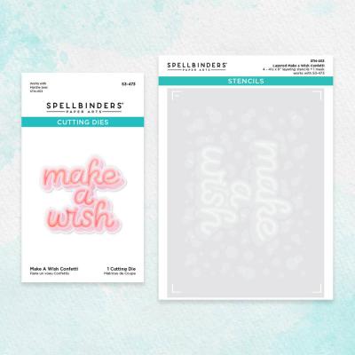 Spellbinders Etched Dies & Stencil - Make A Wish Confetti